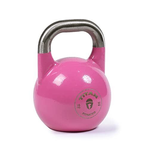 Titan Fitness 16 KG Competition Kettlebell, Single Piece Casting, KG Markings, Full Body Workout