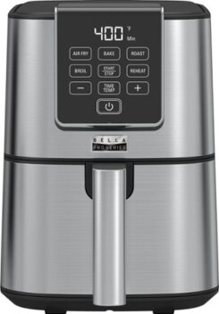 Bella Pro Series - 4-qt. Slim Digital Air Fryer - Stainless Steel