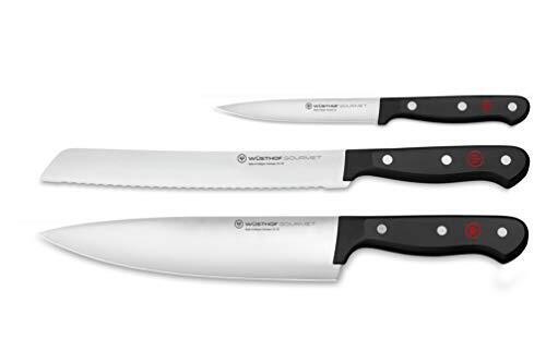 WÜSTHOF Gourmet 3-Piece Chef's Knife Set, Black