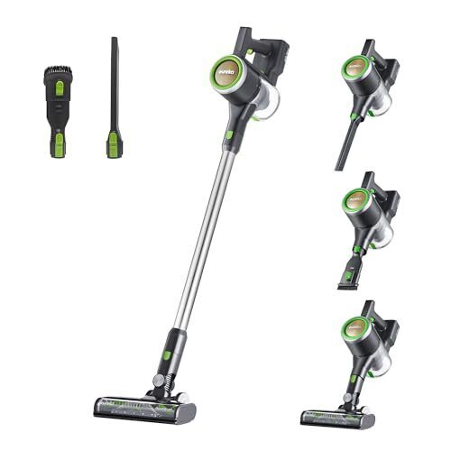 Eureka Lightweight Cordless Stick Vacuum Cleaner Convenient for Hard Floors, Rechargeable Handheld Vacuum Cleaner Portable with Powerful Motor Efficient Suction, RapidClean Ultra NEC370GR, Moss Green