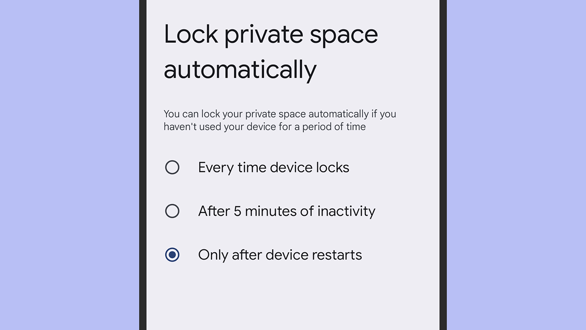 Android Private Space