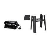 Weber Lumin Compact Electric Grill, Black, with Lumin Compact Grill Stand