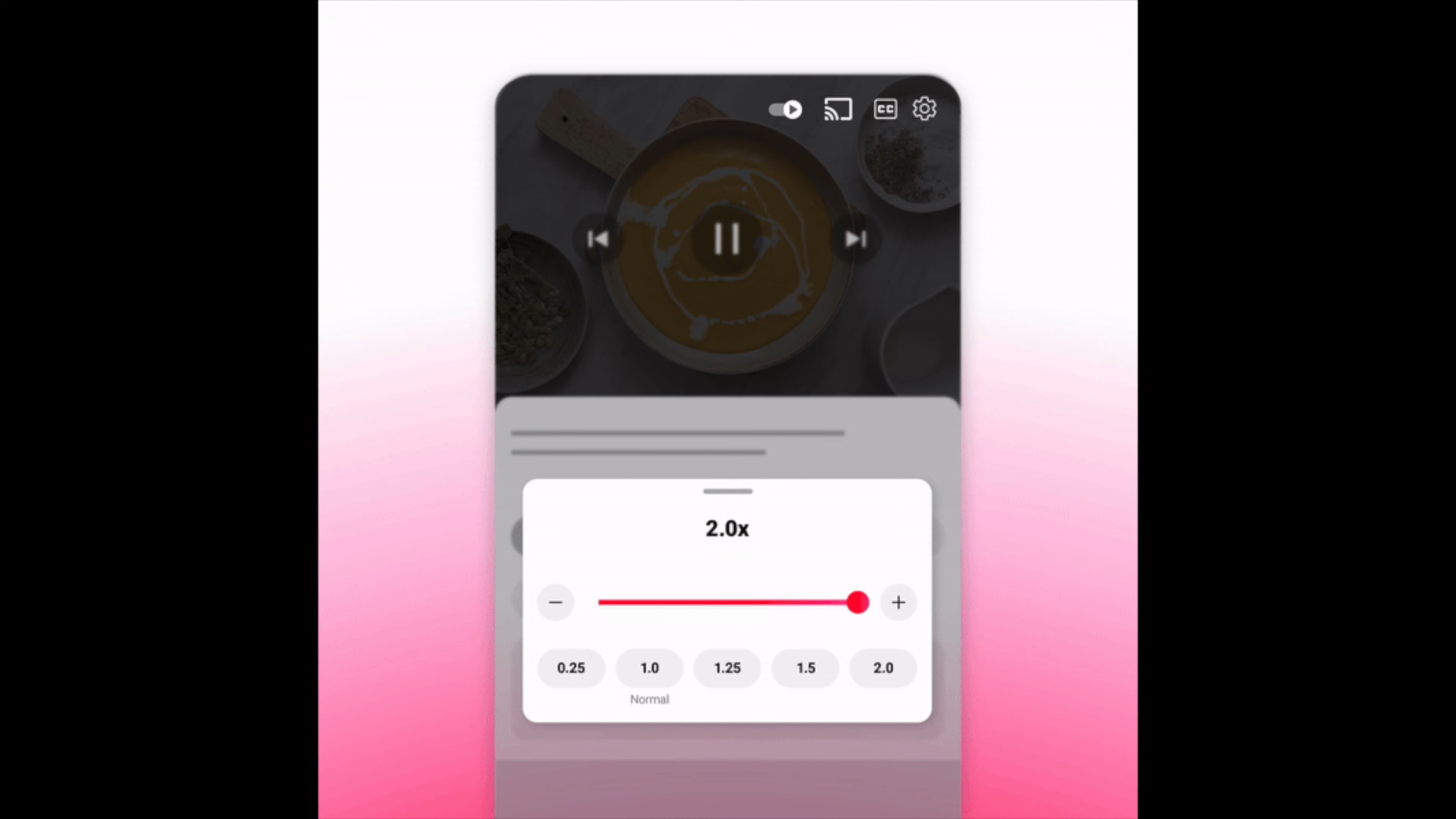 playback speed slider