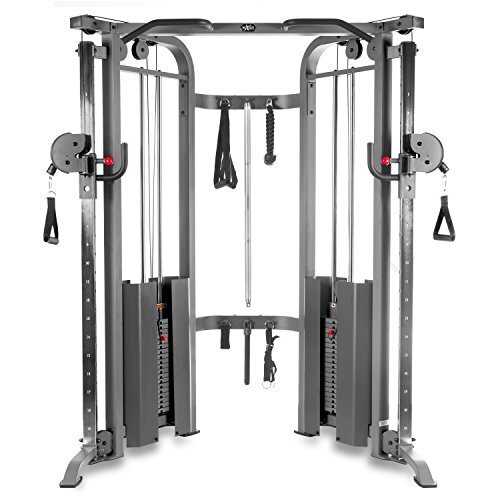 XMARK Functional Trainer Cable Machine with Dual 200 lb Weight Stacks