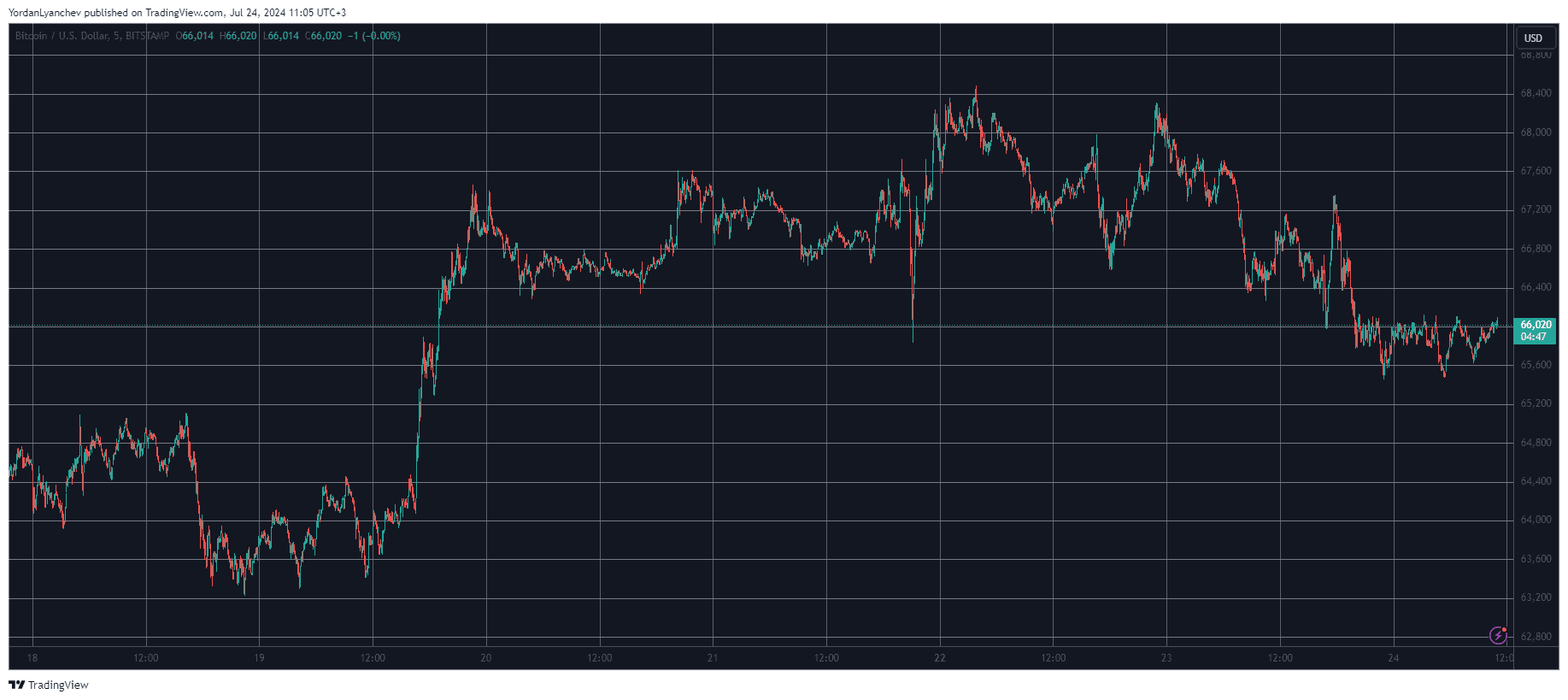 Bitcoin/Price/Chart 24.07.2024. Source: TradingView