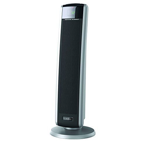 Lasko 5586 Digital Ceramic Tower Heater with Remote, Dark Grey