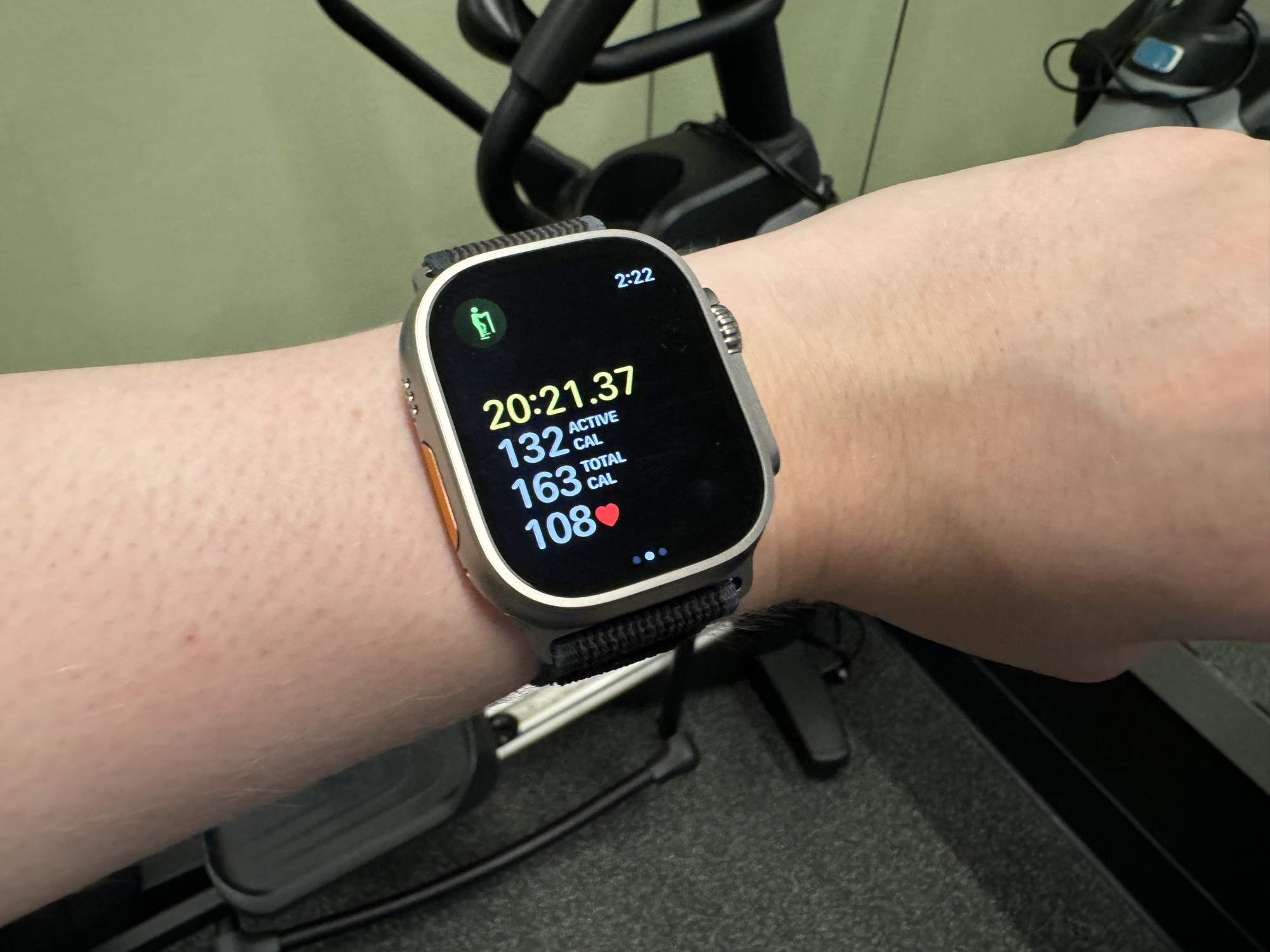 Apple Watch Ultra 2 in a gym