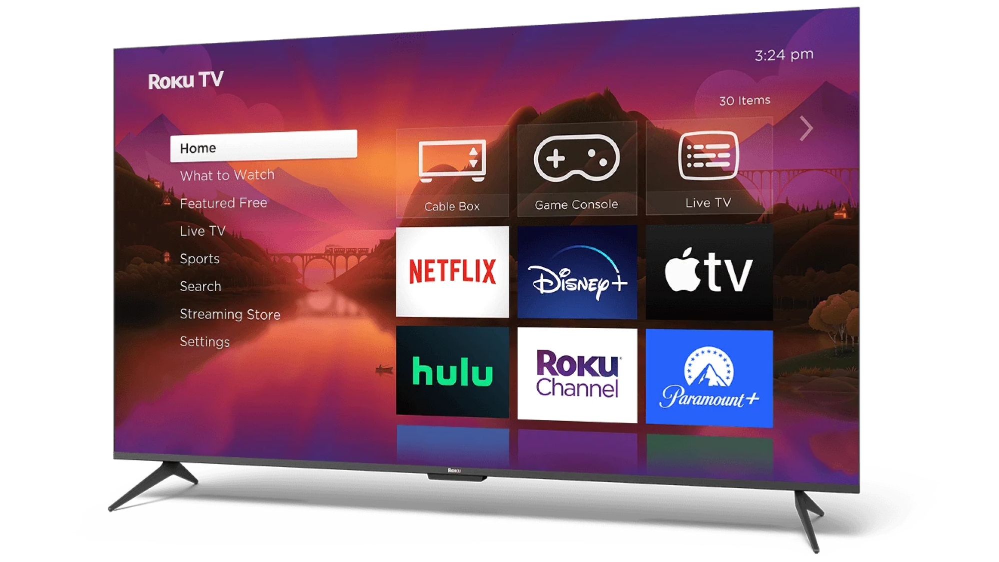 Roku interface on a TV