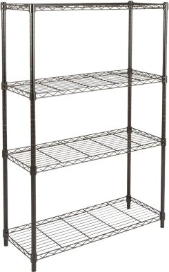 Amazon Basics 4-Shelf Adjustable, Heavy Duty Wide Storage Shelving Unit (350 lbs loading capacity per shelf)